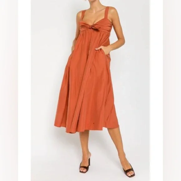 Olivaceous Midi Dress. Size M. - Picture 5 of 6